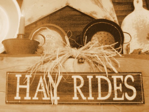 sepia-hayrides