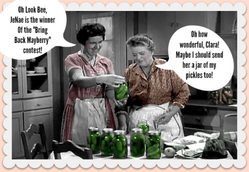 aunt bee's pickles with Clara