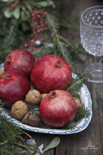 Christmas platter fruit and nuts