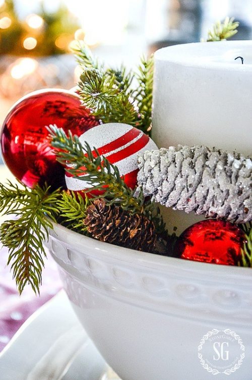 bowl with ornaments